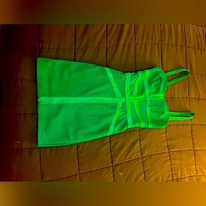 Bebe XXS bodycon bandage dress emerald green